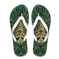 viking-flip-flops-tree-of-life-with-triquetra-malachite-and-gold-flip-flops