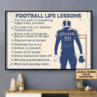 football-life-lesson-personalized-horizontal-poster