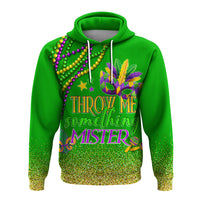 Hoodie Mardi Gras Throw Me Something Mister (Green) - Wonder Print Shop