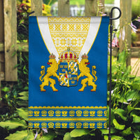 Sweden Flag Swedish Coat Of Arms With Scandinavian Flowers - Wonder Print Shop