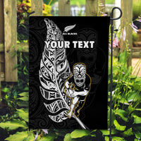Custom Personalised New Zealand 2022 Rugby Flag All Black Silver Fern Maori Pattern Version Black - Wonder Print Shop