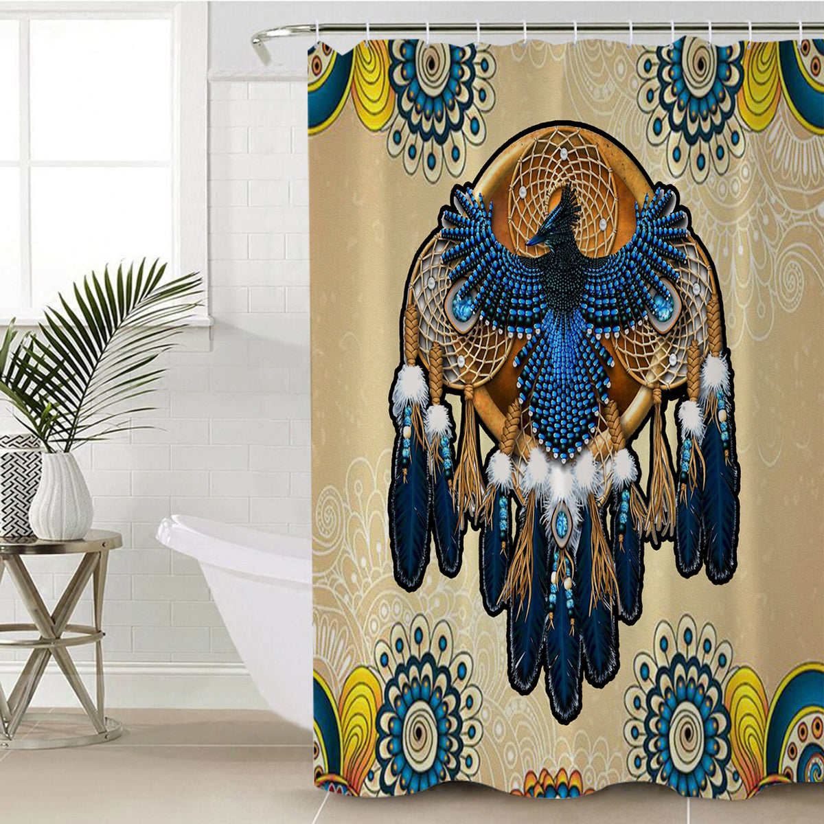 blue-thunderbird-native-american-shower-curtain