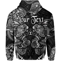 Custom Gemini Zodiac Polynesian Zip Hoodie Unique Style Black LT8 - Wonder Print Shop