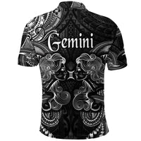 Gemini Zodiac Polynesian Polo Shirt Unique Style Black LT8 - Wonder Print Shop