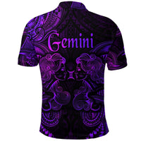 Gemini Zodiac Polynesian Polo Shirt Unique Style Purple LT8 - Wonder Print Shop