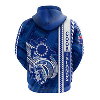 Cook Islands Turtle With Polynesian Geometrical Pattern Zip Up Hoodie - Wonder Print Shop