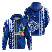Cook Islands Turtle With Polynesian Geometrical Pattern Zip Up Hoodie - Wonder Print Shop