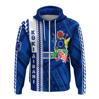 Cook Islands Turtle With Polynesian Geometrical Pattern Zip Up Hoodie - Wonder Print Shop