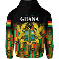 Ghana Hoodie Coat Of Arms Kente Pride LT8 - Wonder Print Shop