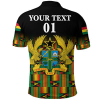 Custom Ghana Polo Shirt Coat Of Arms Kente Pride LT8 - Wonder Print Shop
