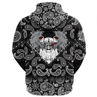 Viking Hoodie God Odin With Two Ravens with Bandana Paisley Style RLT12 - Wonder Print Shop