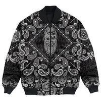 Viking Bomber Jacket God Tor Face with Bandana Paisley Style RLT12 - Wonder Print Shop