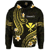 Custom Hawaii Hoodie Gold Polynesian Line Style - Wonder Print Shop