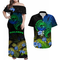 Vanuatu Malampa Province Matching Hawaiian Shirt And Dress Hibiscus Tribal Polynesian Tattoo Ver Gradient LT9 - Wonder Print Shop