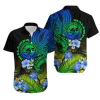 Vanuatu Malampa Province Matching Hawaiian Shirt And Dress Hibiscus Tribal Polynesian Tattoo Ver Gradient LT9 - Wonder Print Shop