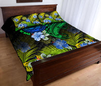 Vanuatu Malampa Province Quilt Bed Set Hibiscus Tribal Polynesian Tattoo Ver Gradient - Wonder Print Shop