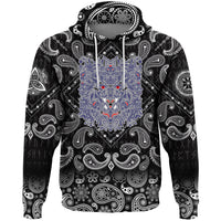 Viking Hoodie Graphic Of Art with Bandana Paisley Style RLT12 - Wonder Print Shop