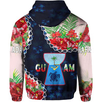 Guam Liberation Day Hoodie Latte Stone Hibiscus Painting - Wonder Print Shop