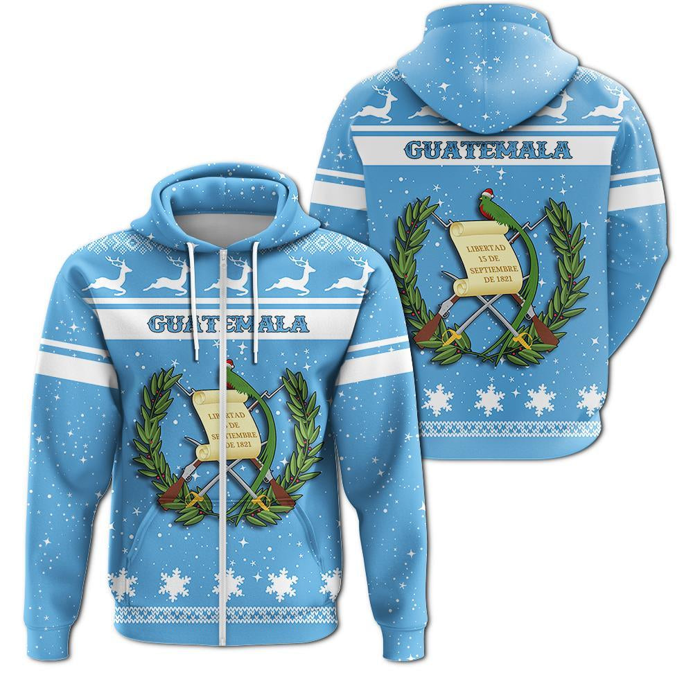 christmas-guatemala-coat-of-arms-zip-hoodie