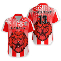 (Custom Personalised) Football LABASA FA Hawaiian Shirt Red Lion Fiji - Custom Text and Number LT13 - Wonder Print Shop