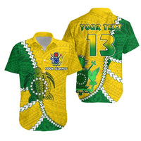 (Custom Personalised Text and Number) Cook Islands Rugby Hawaiian Shirt Polynesian Turtle LT13 - Wonder Print Shop