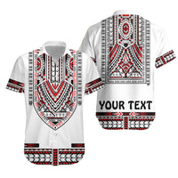 Personalised Polynesian Matching Hawaiian Shirt And Dress Dashiki With Polynesian Tattoo Royal Version - Wonder Print Shop