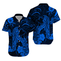 Hawaii Matching Hawaiian Shirt And Dress Polynesia Blue Beautiful Hula Girl LT13 - Wonder Print Shop