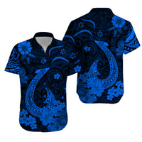 Hawaii Matching Hawaiian Shirt And Dress Polynesia Blue Fish Hook LT13 - Wonder Print Shop