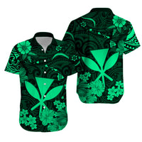 Hawaii Matching Hawaiian Shirt And Dress Polynesia Green Kanaka Maoli LT13 - Wonder Print Shop