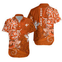 Personalised Hawaii Matching Hawaiian Shirt And Dress Polynesia Orange Sea Turtle Honu and Map LT13 - Wonder Print Shop