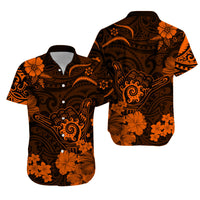 Hawaii Matching Hawaiian Shirt And Dress PolynesiaOrange Cool Shaka Sign LT13 - Wonder Print Shop