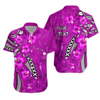 Personalised Hawaii Matching Hawaiian Shirt And Dress Polynesia Pink Hibiscus and Map Mystical LT13 - Wonder Print Shop