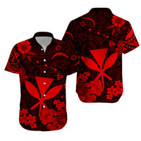 Hawaii Matching Hawaiian Shirt And Dress Polynesia Red Kanaka Maoli LT13 - Wonder Print Shop