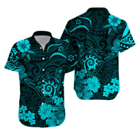Hawaii Matching Hawaiian Shirt And Dress Polynesia Turquoise Cool Shaka Sign LT13 - Wonder Print Shop