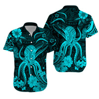 Hawaii Matching Hawaiian Shirt And Dress Polynesia Turquoise Octopus LT13 - Wonder Print Shop