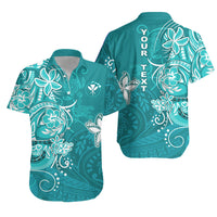 Personalised Hawaii Matching Hawaiian Shirt And Dress Polynesia Turquoise Sea Turtle Honu and Map LT13 - Wonder Print Shop