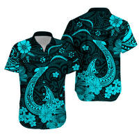 Hawaii Matching Hawaiian Shirt And Dress Polynesia Turquoise Fish Hook LT13 - Wonder Print Shop