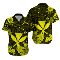 Hawaii Matching Hawaiian Shirt And Dress Polynesia Yellow Kanaka Maoli LT13 - Wonder Print Shop