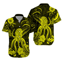 Hawaii Matching Hawaiian Shirt And Dress Polynesia Yellow Octopus LT13 - Wonder Print Shop