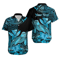 Personalised Hawaii Monk Seal Matching Hawaiian Shirt And Dress Kakau With Kanaka Turquoise - Wonder Print Shop