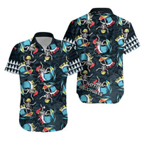 Hawaii Skeleton Surf Matching Hawaiian Shirt And Dress Halloween Hawaiian Tribal LT13 - Wonder Print Shop
