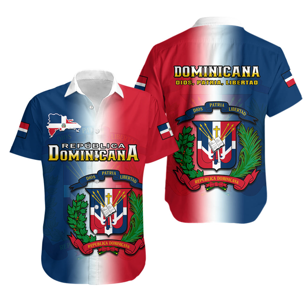 dominican-republic-hawaiian-shirt-dominicana-coat-of-arms-gradient-style
