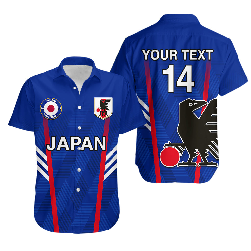 custom-text-and-number-japan-football-hawaiian-shirt-samurai-blue-world-cup-2022