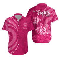 Breast Cancer Awareness Matching Hawaiian Shirt And Dress Hibiscus Polynesian No One Fights Alone LT13 - Wonder Print Shop