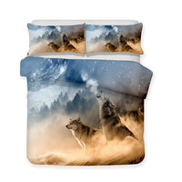 Wolf In The Wild Native American Bedding Set LT10 - Wonder Print Shop