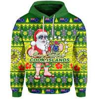 Cook Islands Christmas Hoodie Cool Santa Claus LT6 - Wonder Print Shop