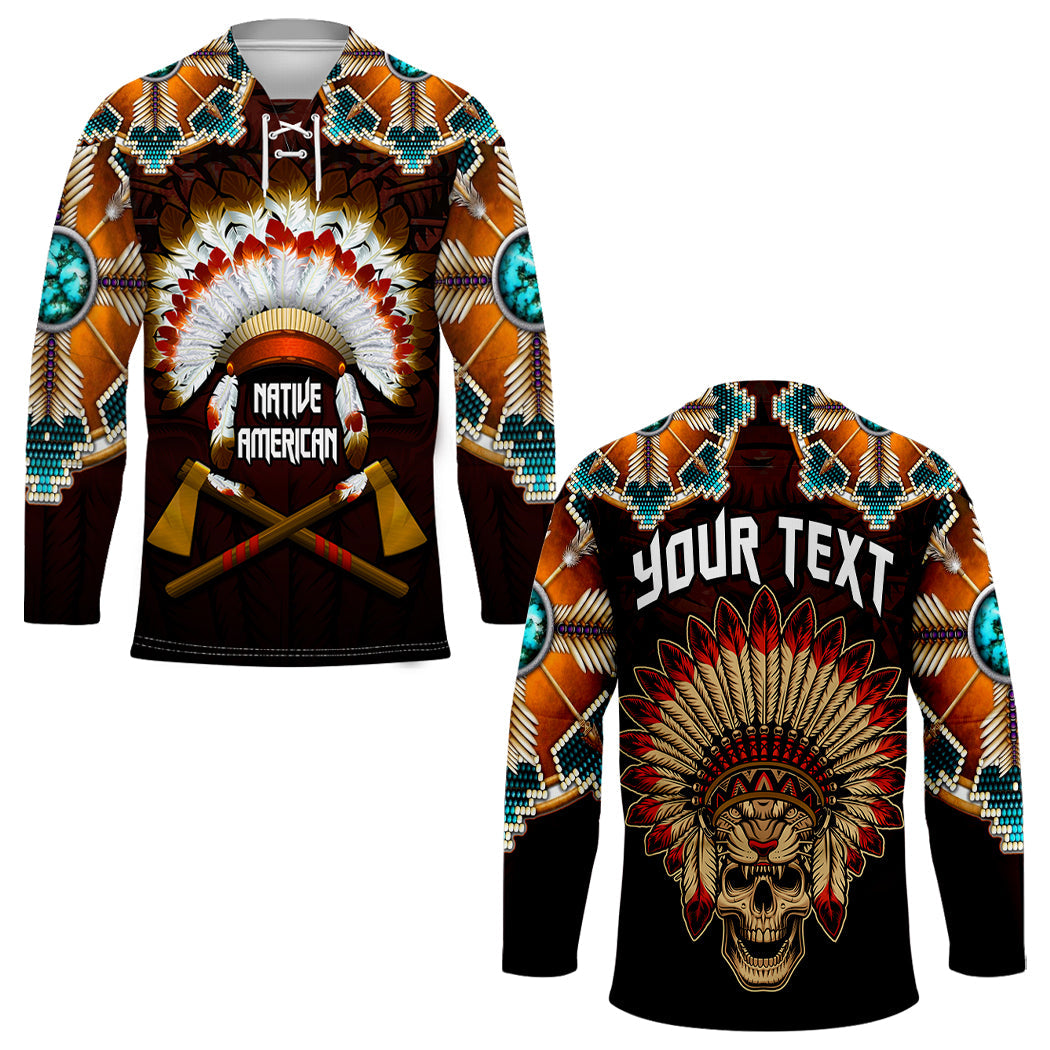 custom-personalised-the-first-americans-hockey-jersey-indian-headdress-with-skull
