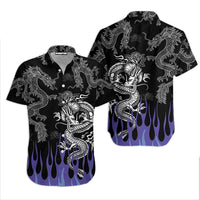 Dragon With Blue Flame Hawaiian Shirt - Wonder Print Shop