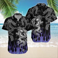 Dragon With Blue Flame Hawaiian Shirt - Wonder Print Shop