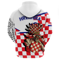Croatia Zipper Hoodie Croatian Tattoo - Wonder Print Shop